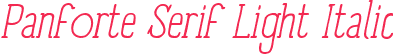 Panforte Serif Light Italic